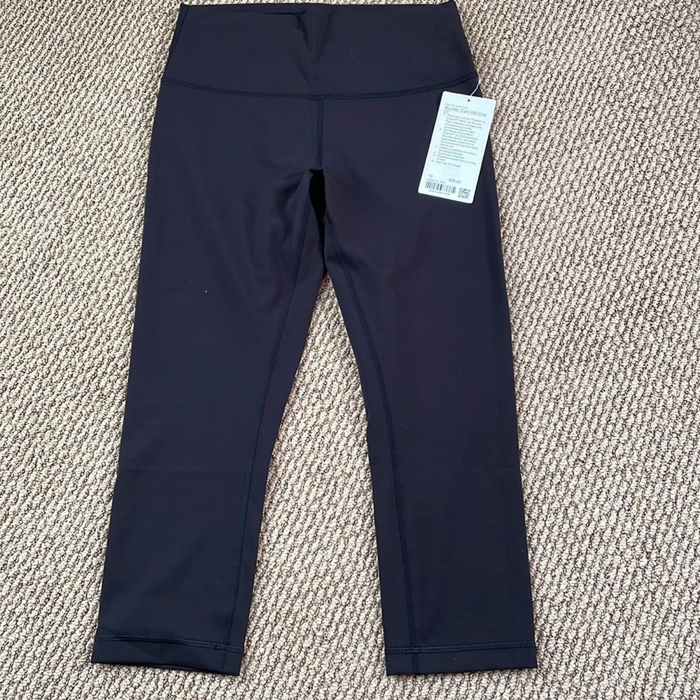 Lululemon wunder train HT crop 21” black leggings